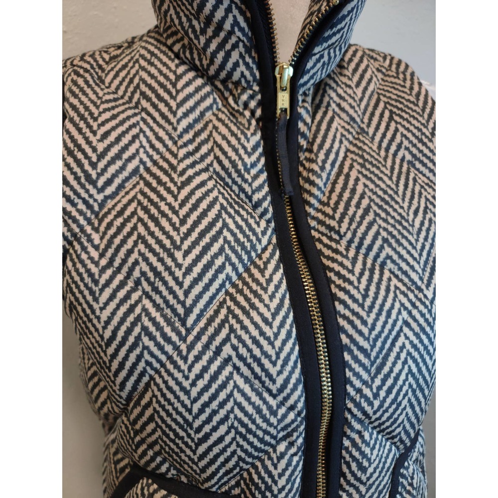 J. Crew Excursion Quilted Down Black & Tan Vest - image 3